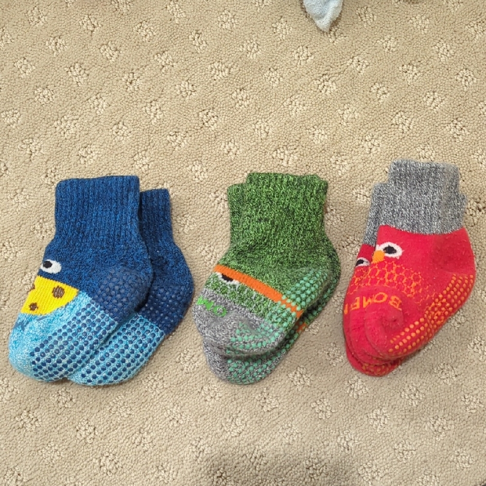 Bombas Kids Colorful Socks Set - Blue, Green, Red